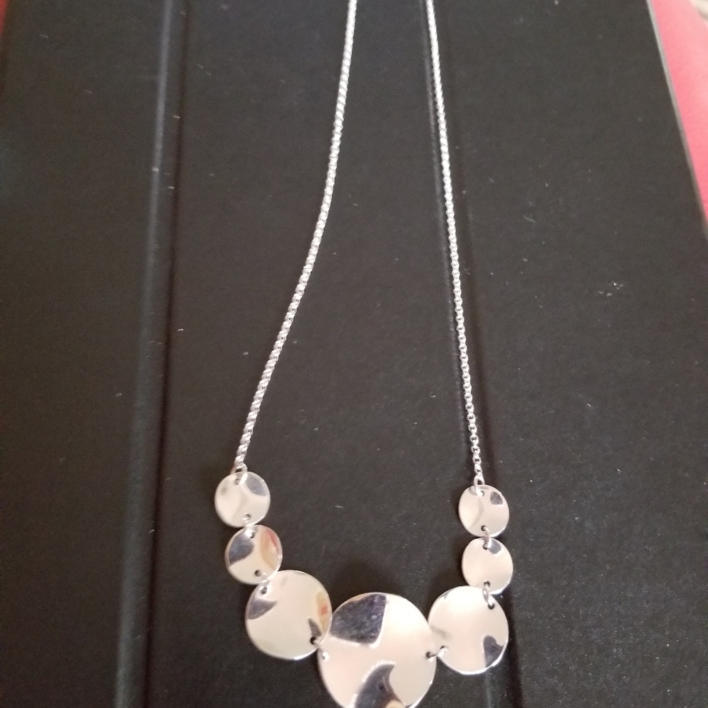 Sterling silver disc necklace